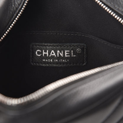 Chanel Calfskin Diagonal Chevron Quilted Tassel Camera Case Black 5 of 9