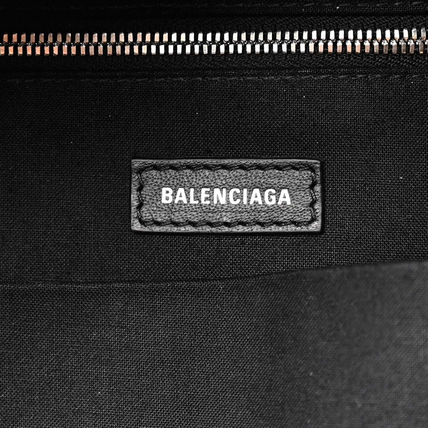 Calfskin Logo Crocodile Embossed Everyday Backpack Black