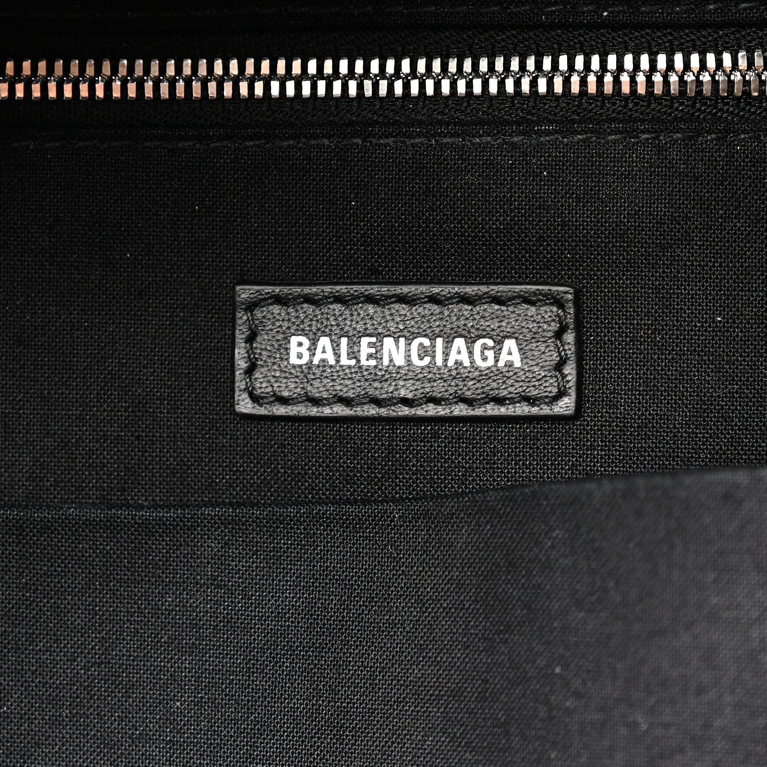 Balenciaga Calfskin Logo Crocodile Embossed Everyday Backpack Black 6 of 15