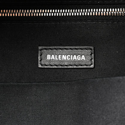 Balenciaga Calfskin Logo Crocodile Embossed Everyday Backpack Black 6 of 15