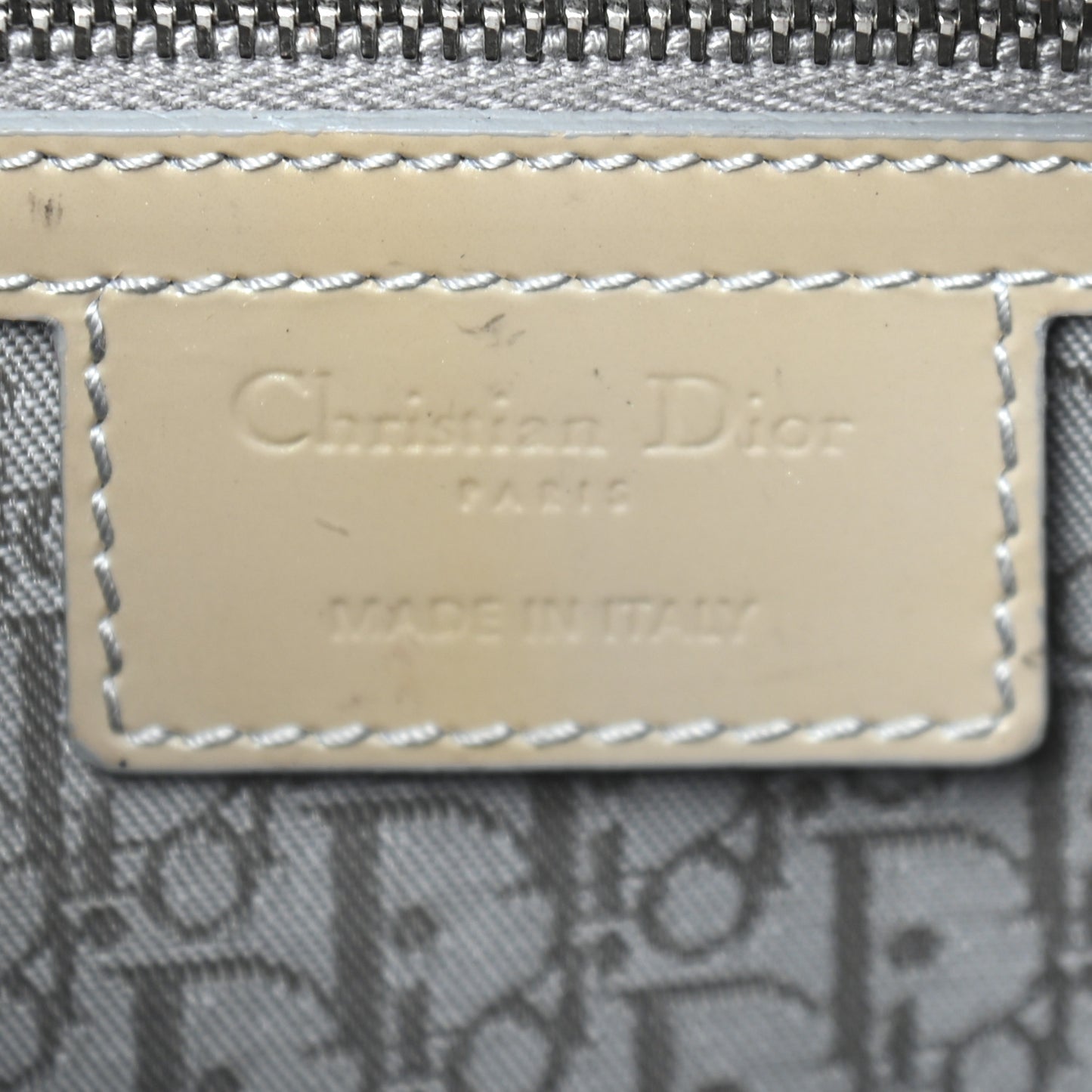 Patent Cannage Large Lady Dior Beige