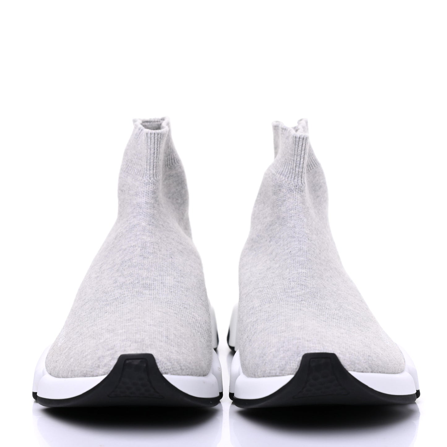 Sweatshirt Knit Bi-Color Sole Mens Speed Sneakers 42 Grey White Black