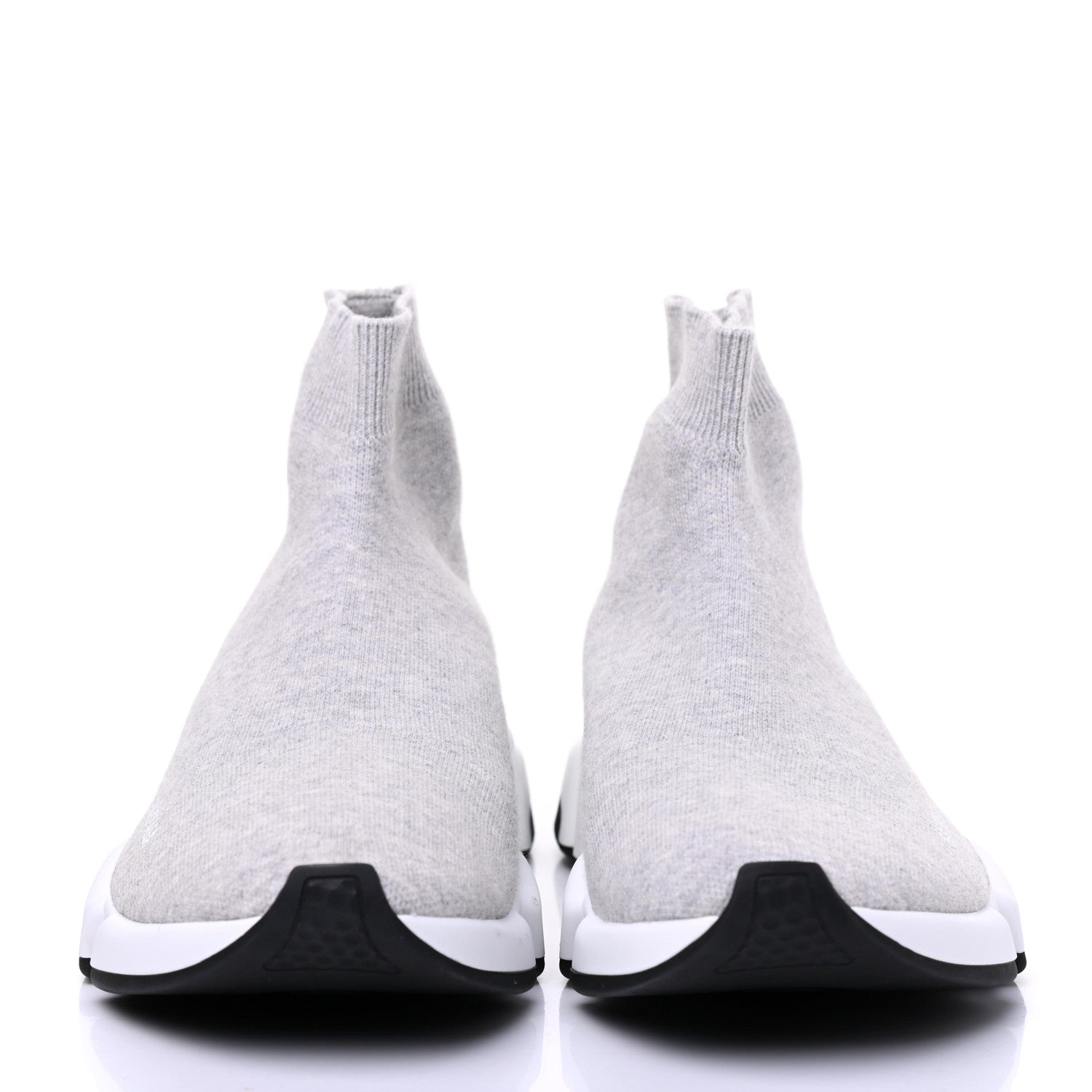 Balenciaga Sweatshirt Knit Bi-Color Sole Mens Speed Sneakers 42 Grey White Black 2 of 11