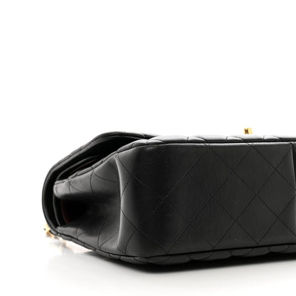 Chanel Lambskin Quilted Jumbo Double Flap Black 9 of 11