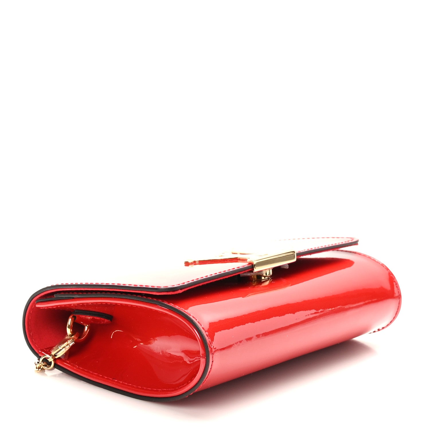Louis Vuitton Patent Calfskin Chain Louise PM Rouge 4 of 9