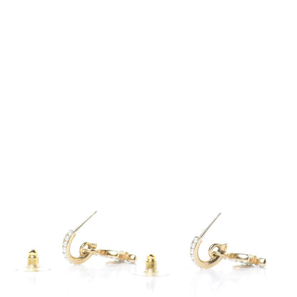 Chanel Pearl CC Hoop Drop Earring Gold 3 of 5