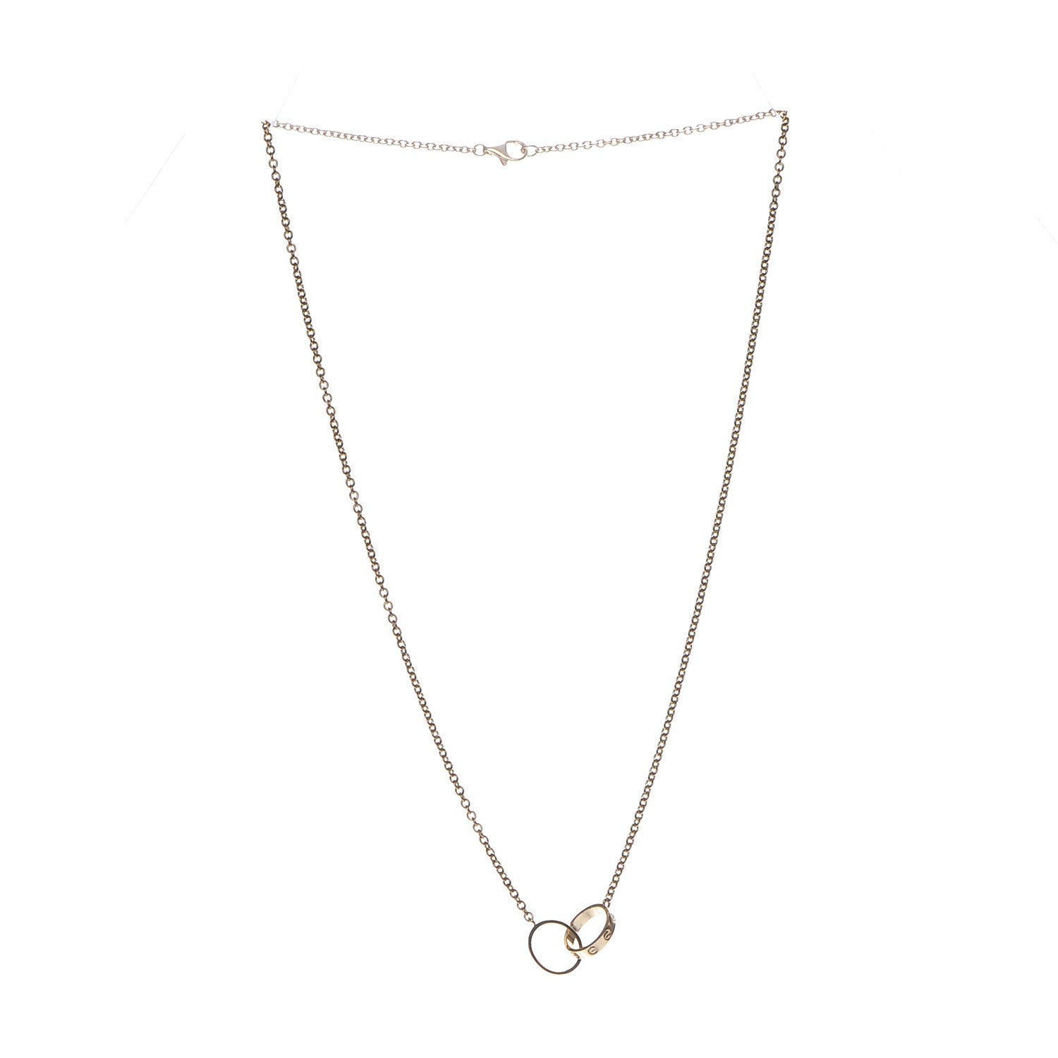 Cartier 18K Yellow Gold Interlocking LOVE Necklace 4 of 10
