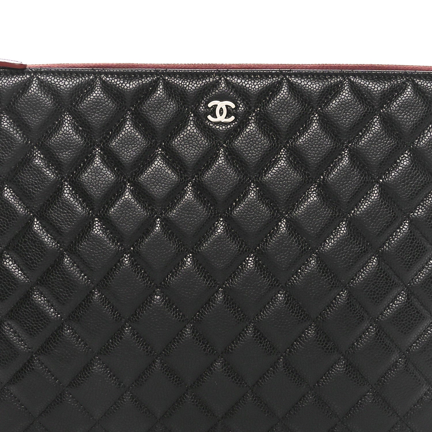 Chanel Caviar Quilted Large Cosmetic Case Black 8 of 11