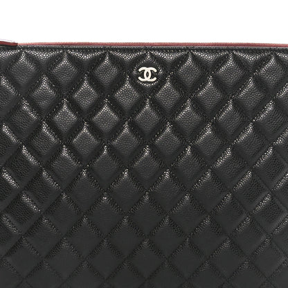 Chanel Caviar Quilted Large Cosmetic Case Black 8 of 11