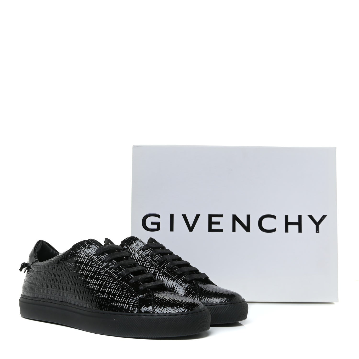 Givenchy Patent 4G Logo Embossed Womens Urban Street Sneakers 40 Black 14 of 14
