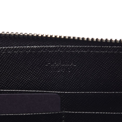 Prada Saffiano Triangle Zip Around Wallet Black 6 of 7
