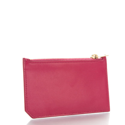 Saint Laurent Calfskin 5 Fragments Zip Pouch Card Holder Lipstick Fuchsia 3 of 8