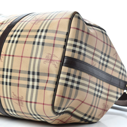 Burberry Haymarket Check Duffle Bag Dark Brown 8 of 15
