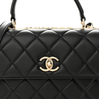 Chanel Lambskin Quilted Small Trendy CC Dual Handle Flap Bag Black 8 of 10