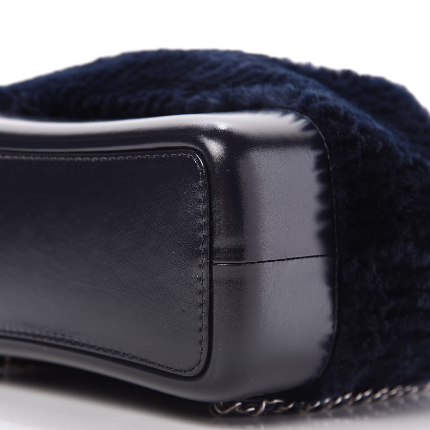 Chanel Shearling Small Gabrielle Backpack Navy 7 of 11