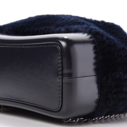 Chanel Shearling Small Gabrielle Backpack Navy 7 of 11