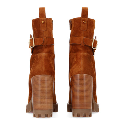 Christian Louboutin Veau Velours Dianouchette Lug Chelsea 100 Boots 40.5 Toscan 6 of 9
