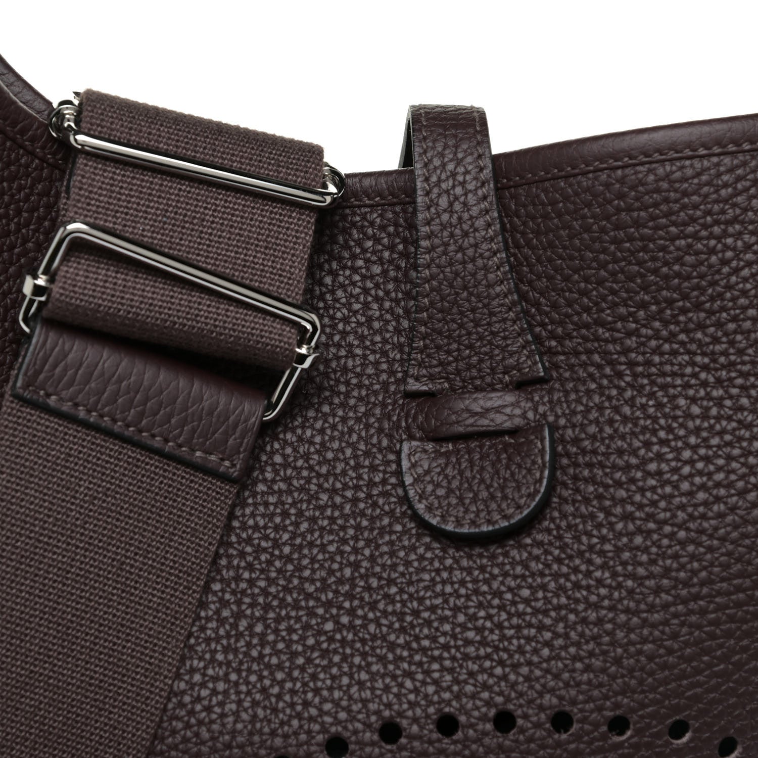 Hermes Taurillon Clemence Evelyne III PM Chocolate 8 of 9