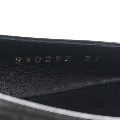 Louis Vuitton Calfskin Monogram Nylon Bow Ballerina Flats 37 Black 8 of 9