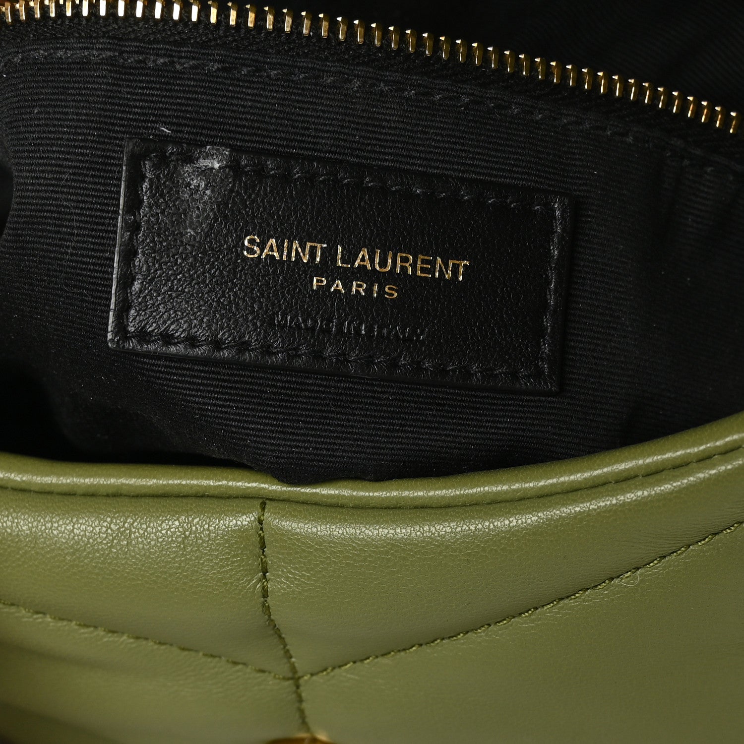 Saint Laurent Lambskin Quilted Toy Loulou Puffer Monogram Chain Satchel Light Pistache 6 of 6
