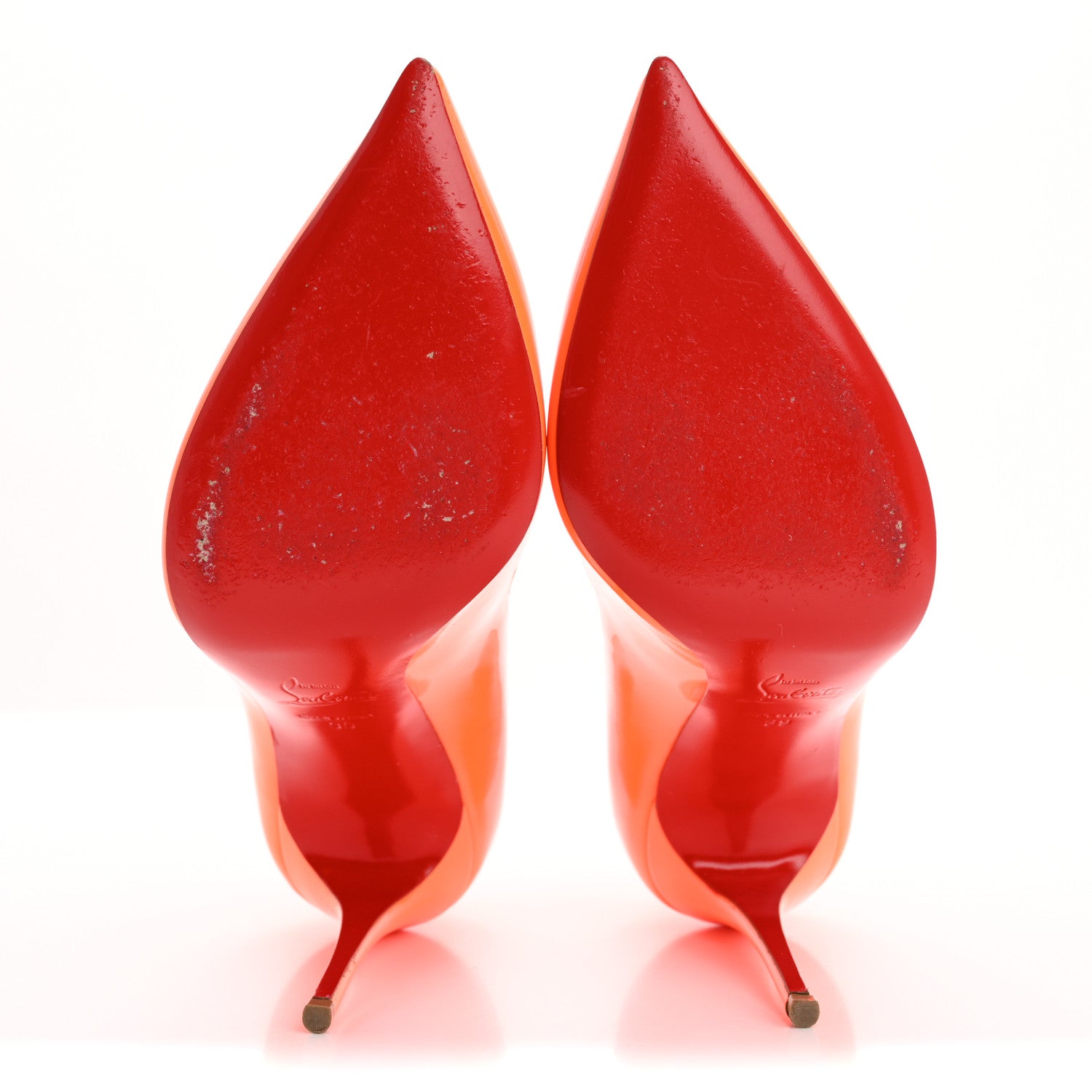 Christian Louboutin Patent Hot Chick 100 Pumps 39 Sunset 6 of 12