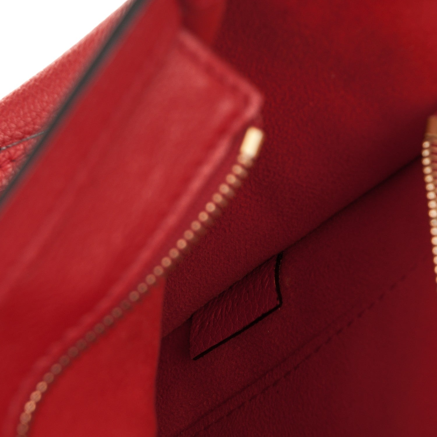 Celine Drummed Calfskin Nano Luggage Coquelicot 7 of 8