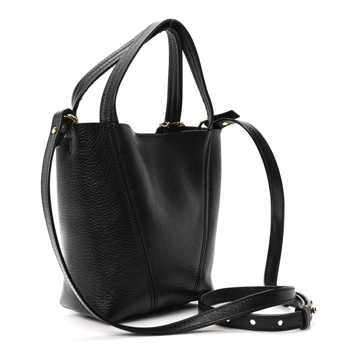 Chloe Grained Calfskin Small Spin Tote Black 3 of 10