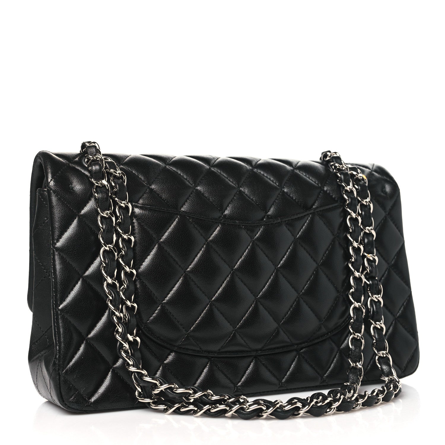Chanel Lambskin Quilted Medium Double Flap Black 3 of 10