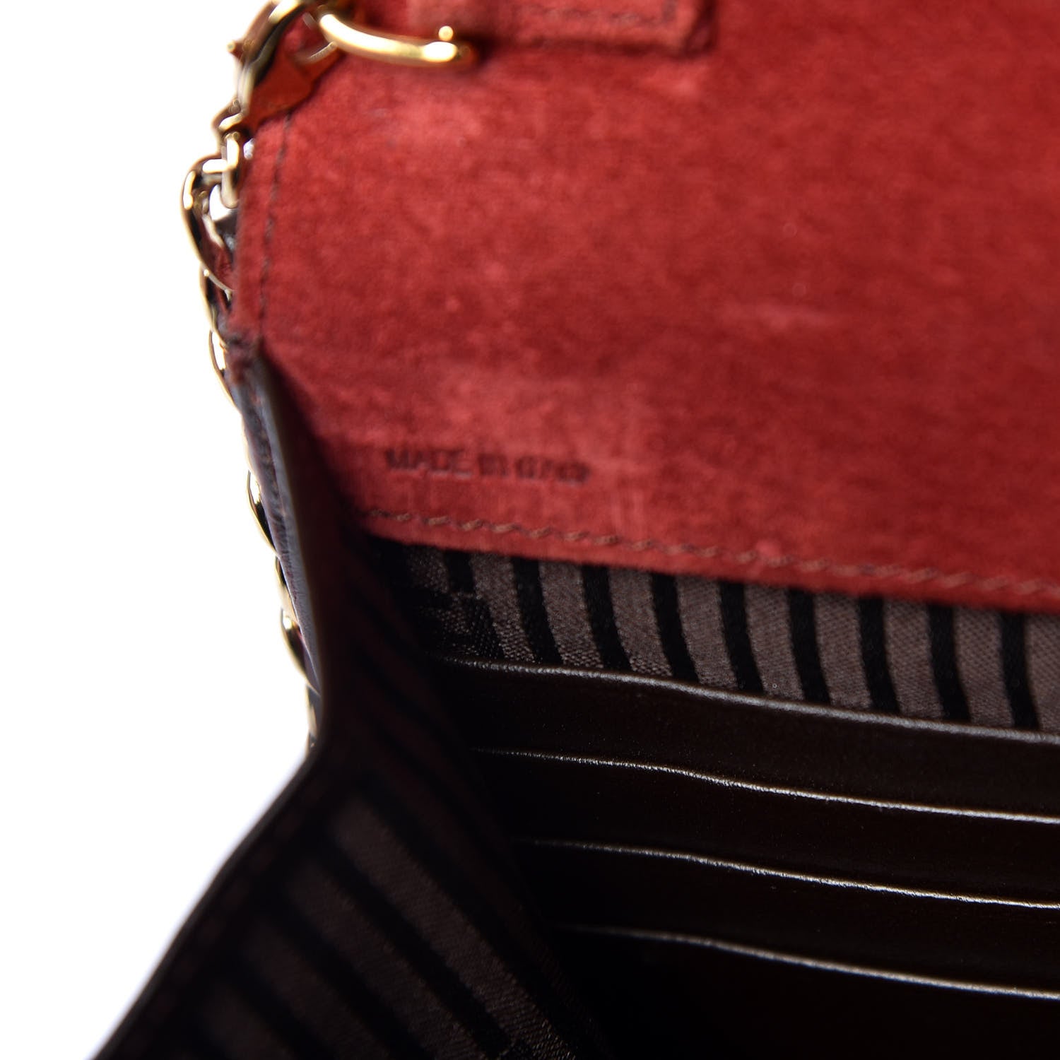 Fendi Vitello Wallet On Chain Red 10 of 15