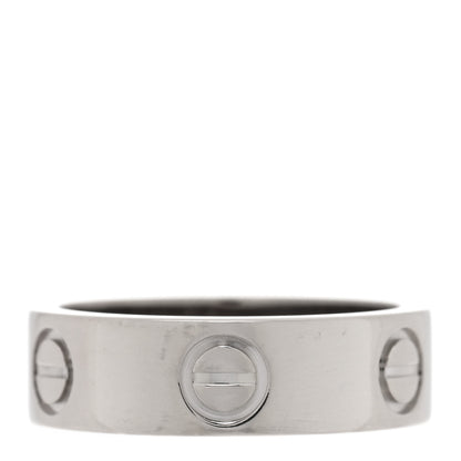 Cartier 18K White Gold 5.5mm LOVE Ring 50 5.25 3 of 4