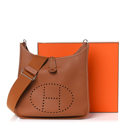 Hermes Taurillon Clemence Evelyne III PM Gold 14 of 14