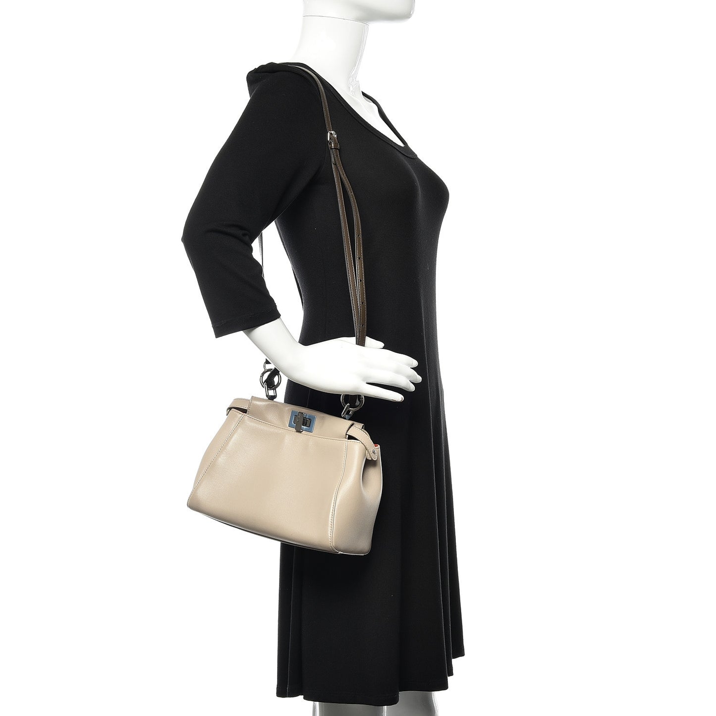 Nappa Colorblock Mini Peekaboo Iconic Satchel Grigio Polvere Carbone Bloody Mary