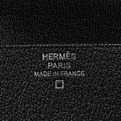 Hermes Matte Alligator Bearn Gusset Wallet Black 9 of 10