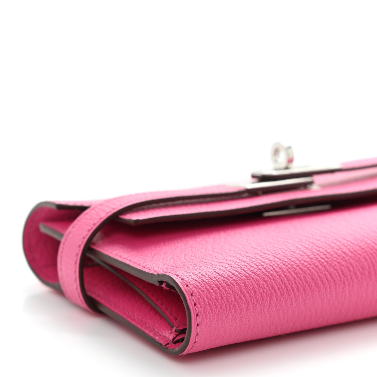 Chevre Mysore Medium Kelly Wallet Rose Shocking