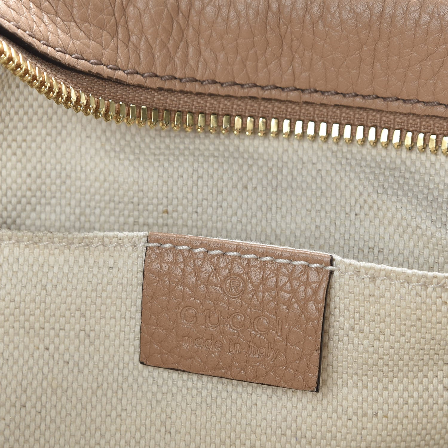 Gucci Pebbled Calfskin Small Soho Disco Bag Camelia 6 of 11