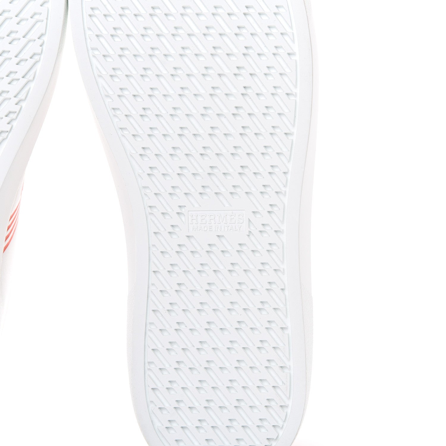Hermes Calfskin Womens Advantage Sneakers 41 White Orange 6 of 8