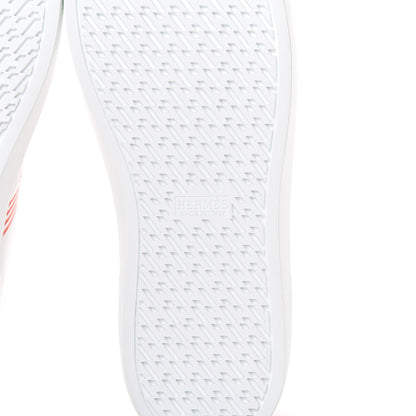 Hermes Calfskin Womens Advantage Sneakers 41 White Orange 6 of 8