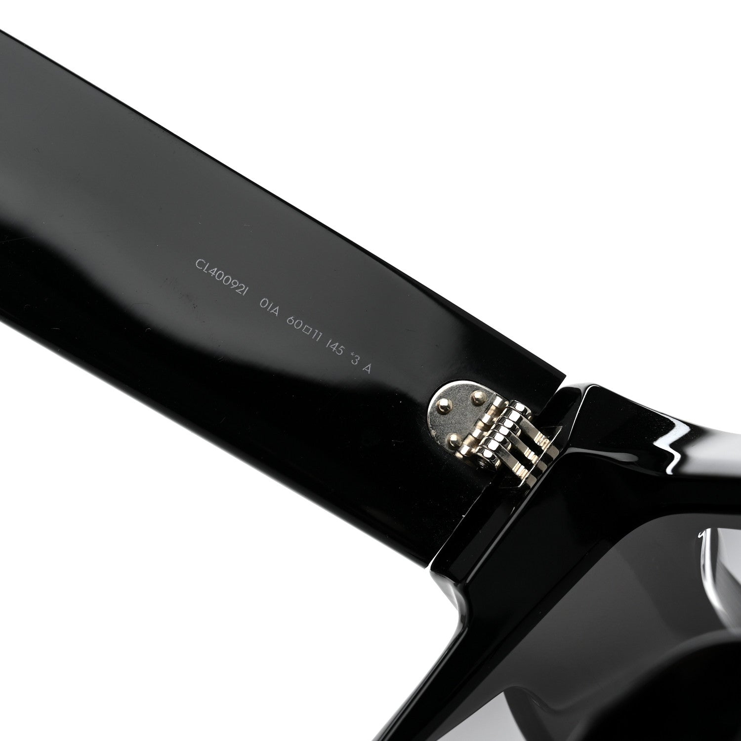 Celine Acetate Flat Top Rectangular Sunglasses CL400921 Black 5 of 8