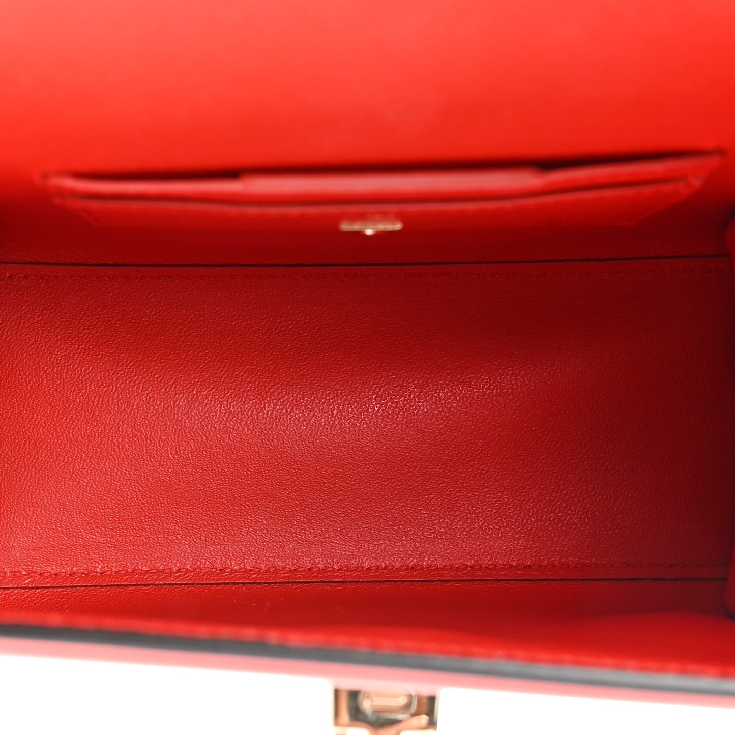 SALVATORE FERRAGAMO Calfskin Gancini Mini Boxyz Red