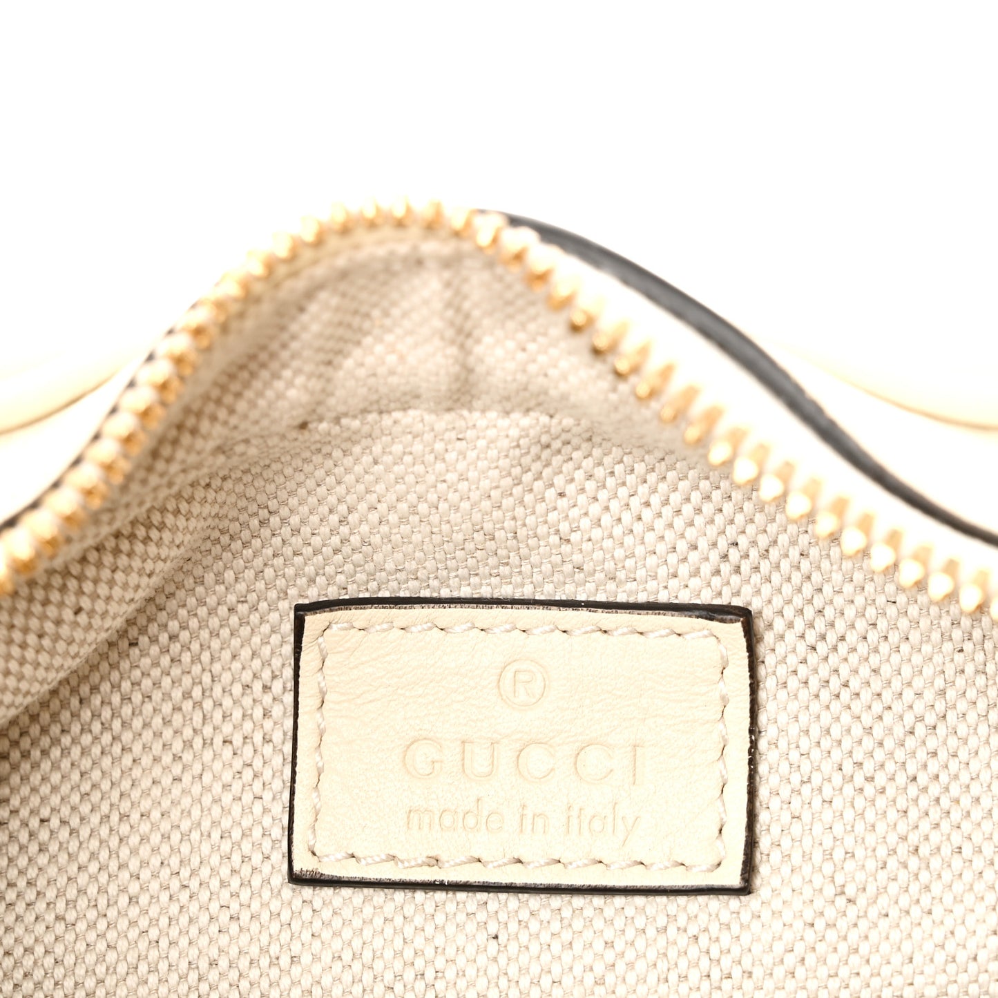 Aria Calfskin Web Small Attache Shoulder Bag White