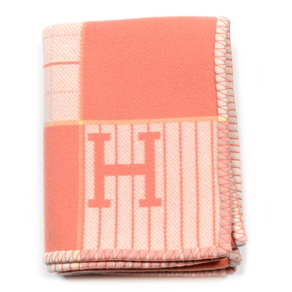 Hermes Wool Cashmere Avalon Cabriole Blanket Melon 1 of 3