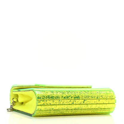 Jimmy Choo Acrylic Coarse Glitter Candy Clutch Neon Yellow 3 of 8