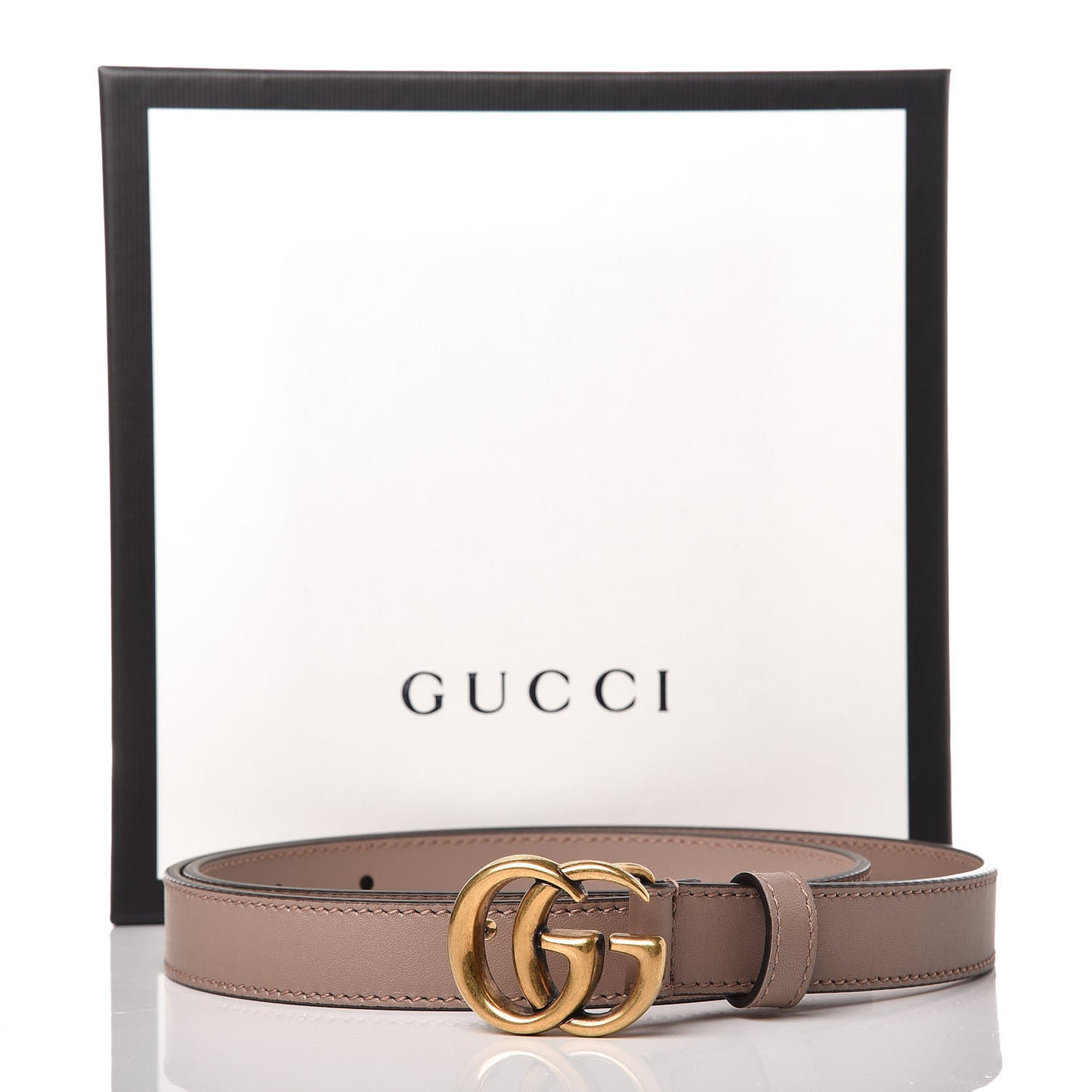 Calfskin Double G 20mm Belt 80 32 Porcelain Rose