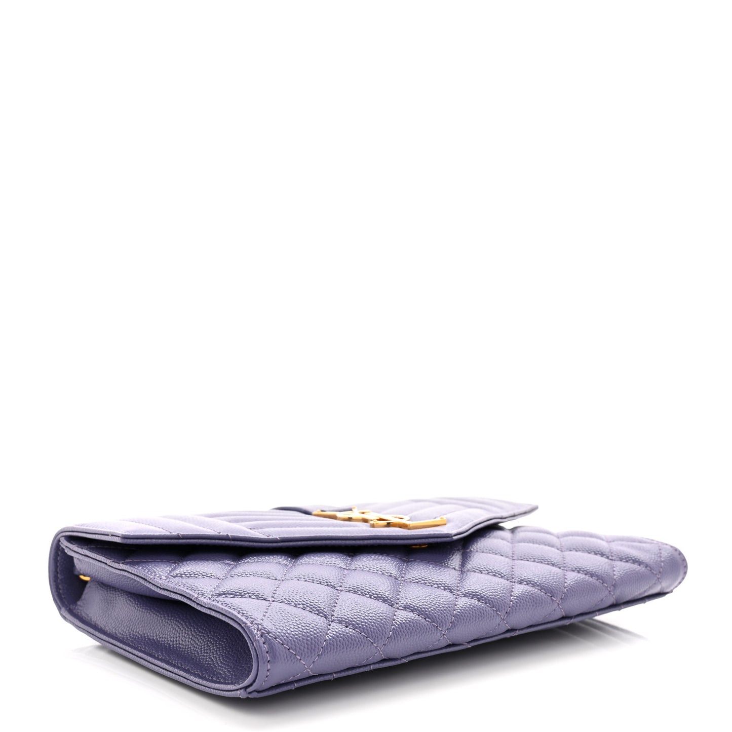 Grain De Poudre Textured Mixed Matelasse Triquilt Monogram Clutch Dark Wisteria