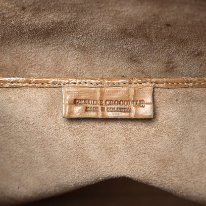 Nancy Gonzalez Crocodile Medium Dome Satchel Beige 8 of 13