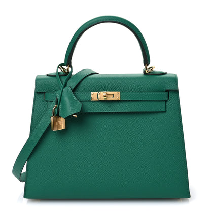 Hermes Epsom Kelly Sellier 25 Vert Vertigo 1 of 11