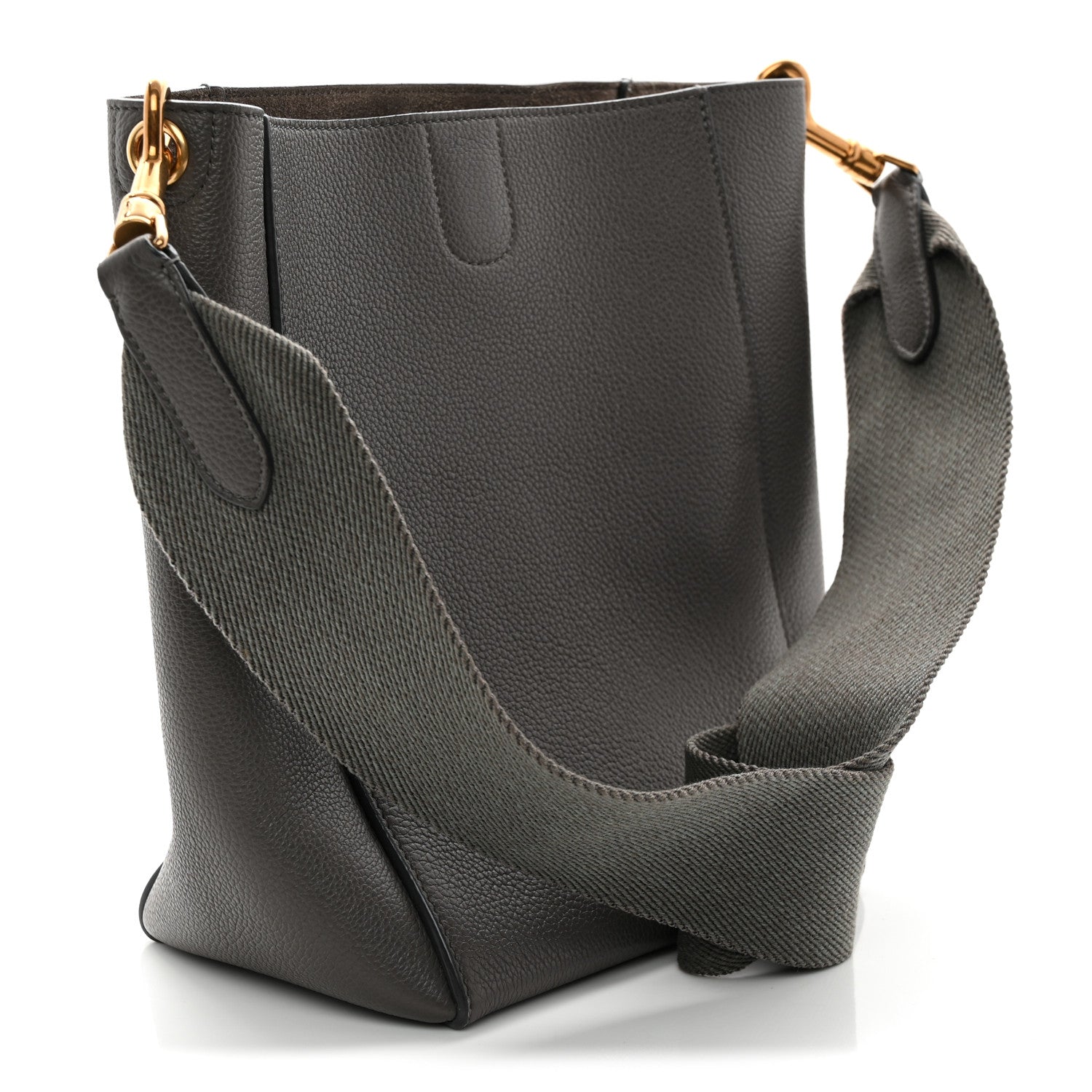 Celine Soft Grained Calfskin Small Sangle Bucket Bag Kohl 1890208