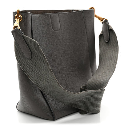 Celine Soft Grained Calfskin Small Sangle Bucket Bag Kohl 3 of 10