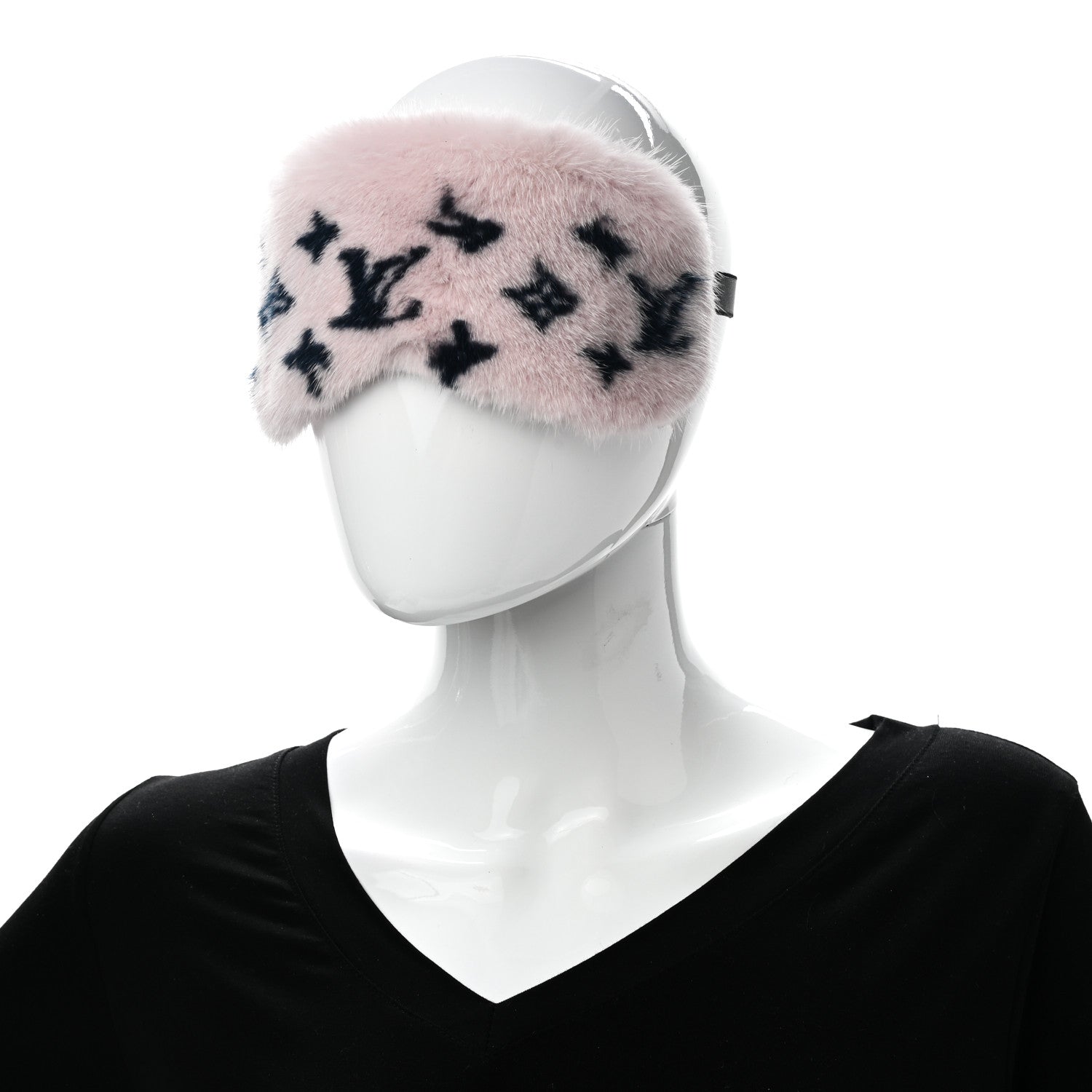 Louis Vuitton Monogram Mink Fur Sleep Mask Light Pink 2 of 5