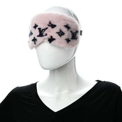 Louis Vuitton Monogram Mink Fur Sleep Mask Light Pink 2 of 5